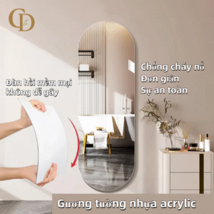 Gương dán tường có bền không 