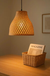 Đồ trang trí tre đan - Đèn và giỏ tre